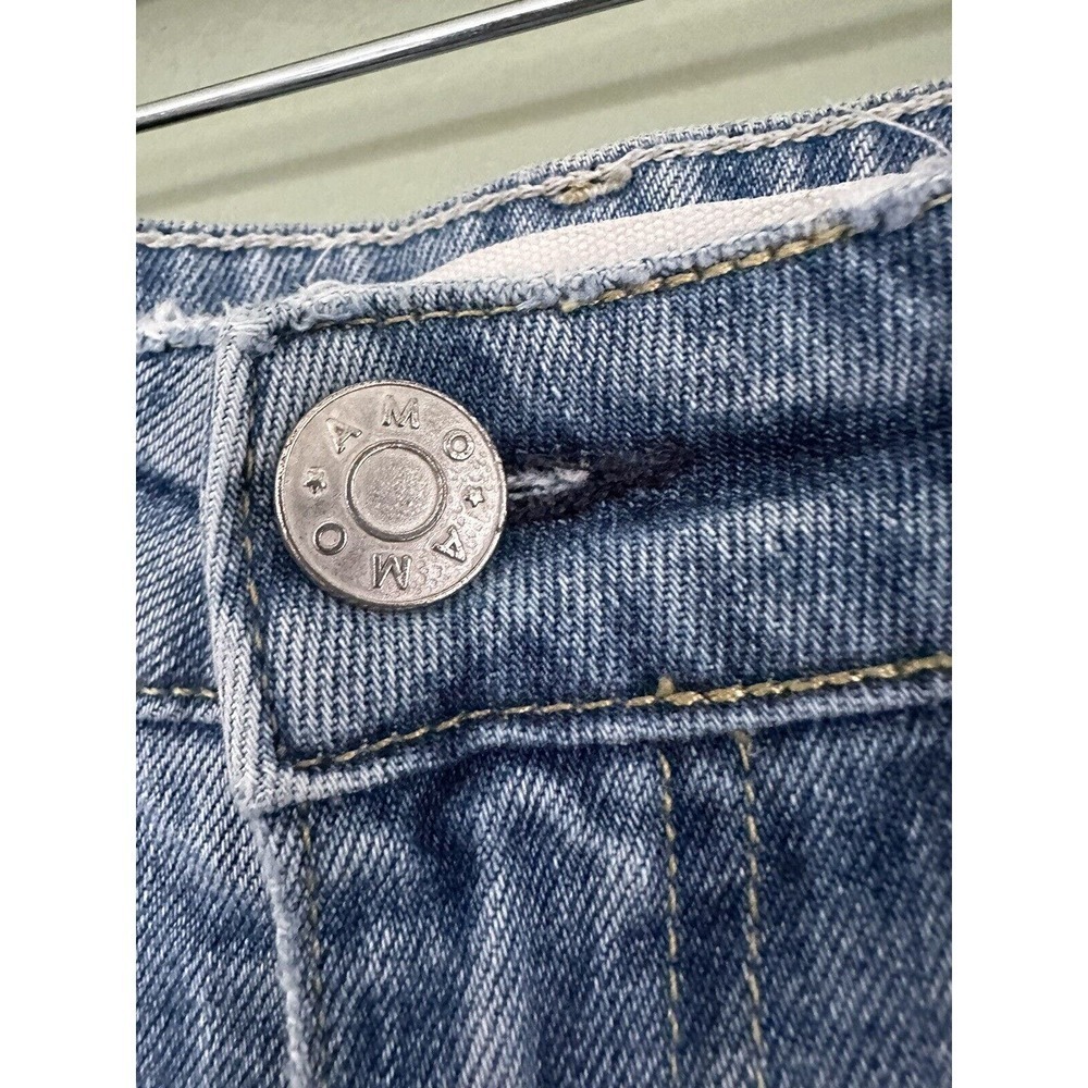 AMO Jeans Size 30/26 Twist Sweet Cheeks Cropped Piping Velvet Stripe Split Hem‍ - Picture 8 of 13